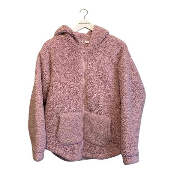 So oversized Cozy Pink Sherpa Jacket size medium - Picture 1 of 6